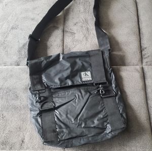 Leather black bag travel bag